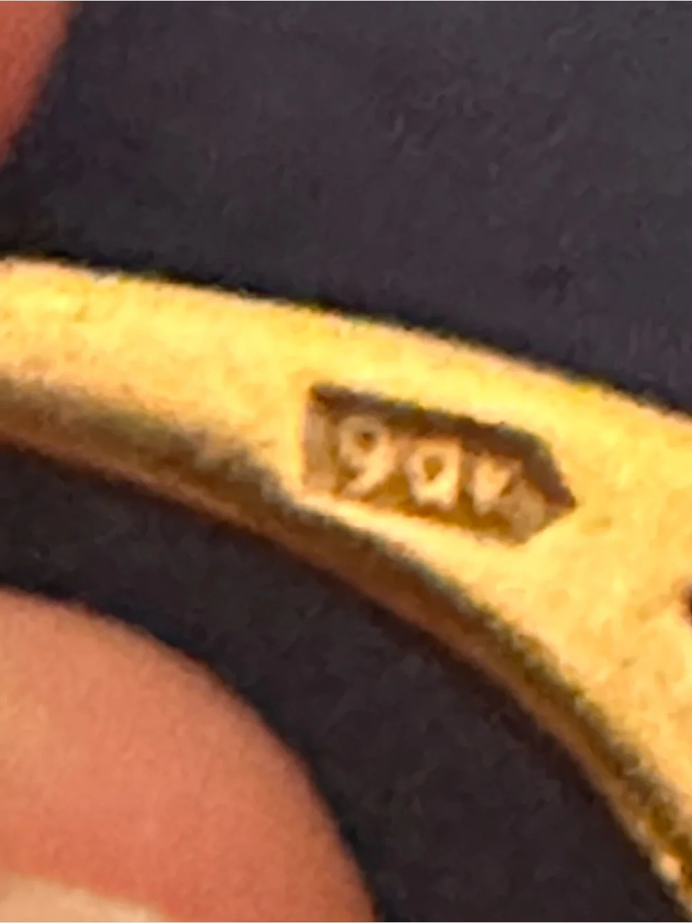 Cufflinks Baltic amber Gold Tone Ring with 9ЯК Hallmark